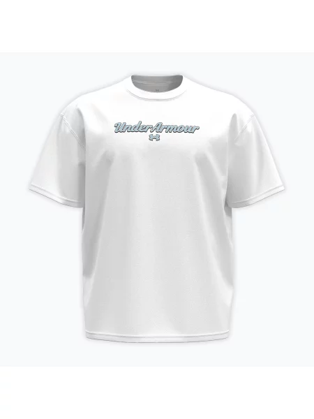 Tricou de antrenament pentru bărbați Under Armour Heavyweight WM white/blue haze alb