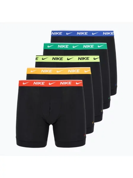 Boxeri pentru bărbați Nike Essential Cotton Stretch 5 pairs black/volt/pt red/game royal/sm green/un gold wb negru