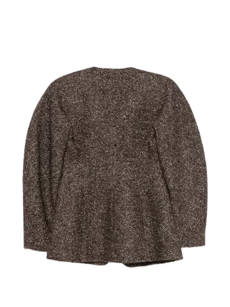 Geacă Bazar Deluxe cu model herringbone maro