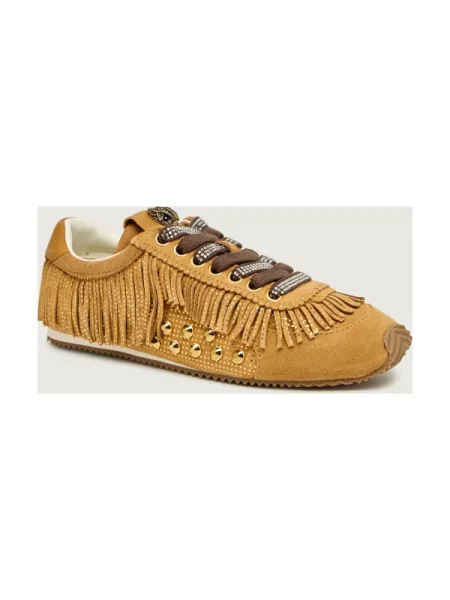 Kurt Geiger Sneakers tornacipő ISLINGTON FRINGE | hasított bőr zöld