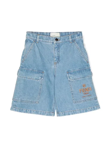 Szorty jeansowe dziecięce Fendi niebieskie