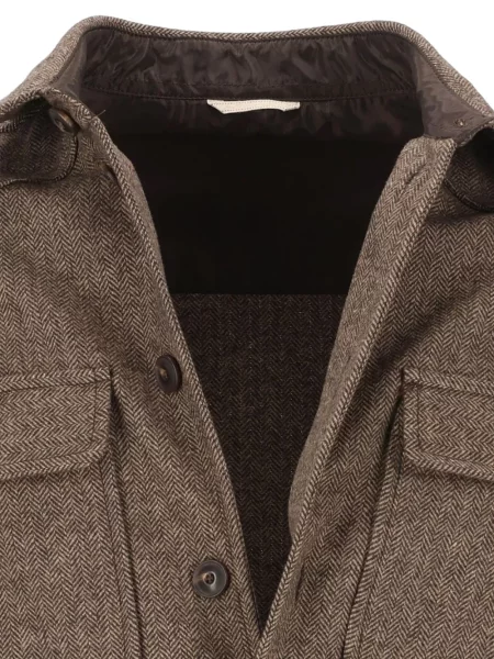 Geacă Al Duca D’aosta 1902 cu model herringbone maro