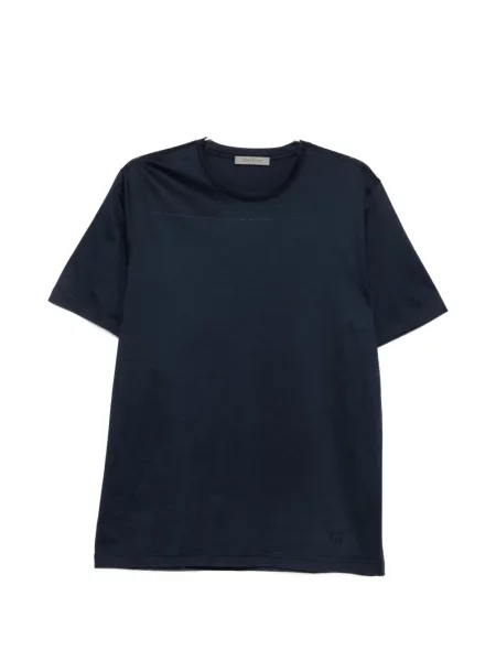 Tricou Corneliani cu broderie albastru