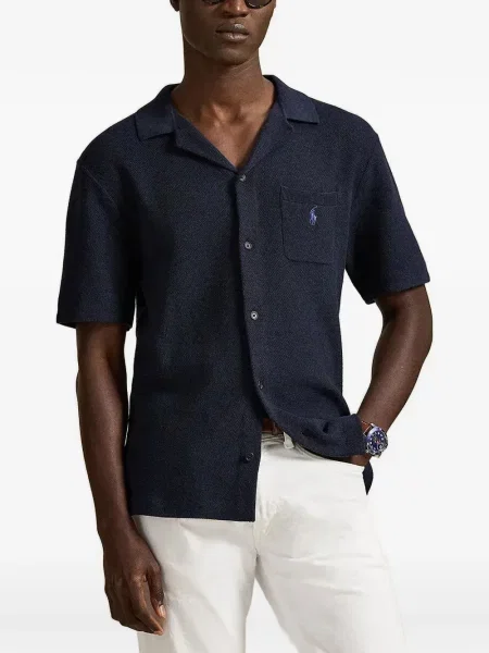 Gulerat tricou polo Polo Ralph Lauren cu decolteu în V fără mâneci maro