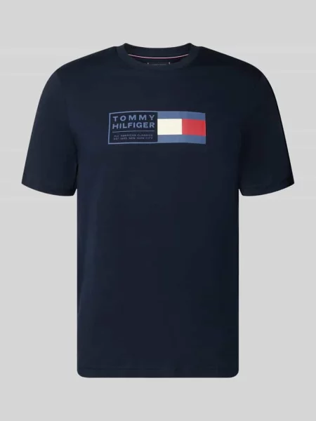 T-shirt o kroju regular fit z czystej bawełny Tommy Hilfiger