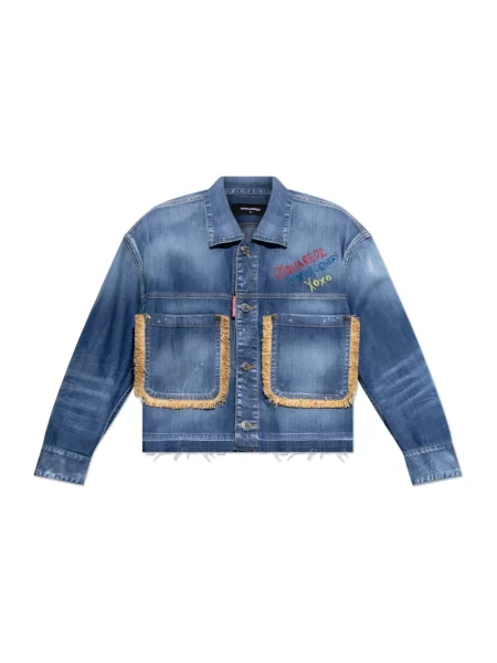 Kurtka jeansowa Dsquared2 niebieska