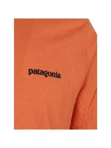 Koszulka sportowa Patagonia z logo pomarańczowa