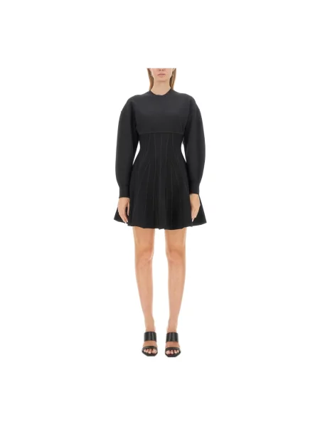 Sukienka mini Alexander Mcqueen wełniana czarna