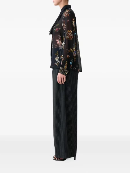 Bluză Camilla cu model floral cu imagine negru