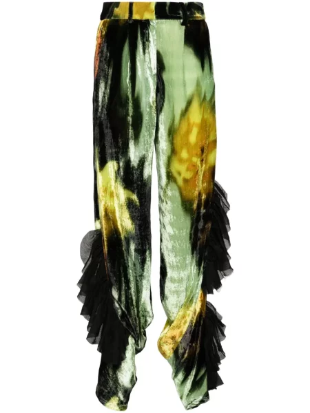 Aksamitne spodnie Collina Strada zielone