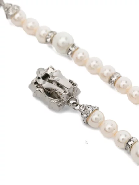 Náušnice Alessandra Rich s perlami stříbrné