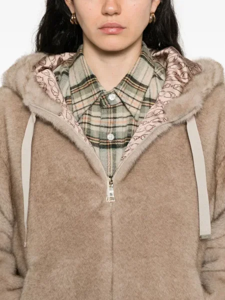 Jachetă cu glugă Herno cu glugă maro