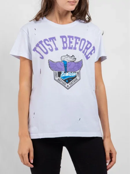 Just Before Футболка білий