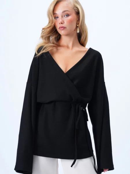 Trend Alaçatı Stili Geacă tricotată negru