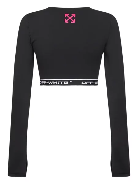 Top Off-white cu autograf alb