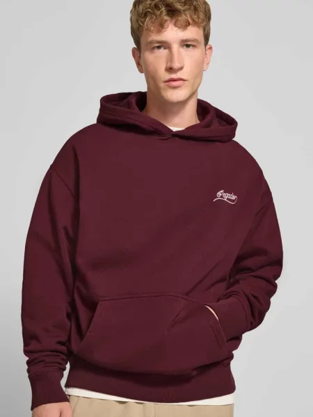 Bluza z kapturem o kroju regular fit z mieszanki bawełny Pegador