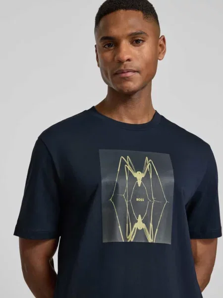 BOSS Orange t-shirt niebieska