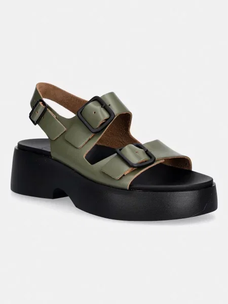 Usnjeni sandali Camper Tasha zelena