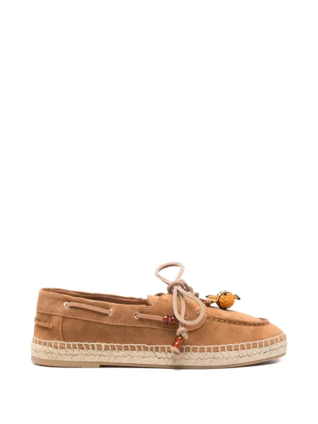 Espadrile Aquazzura din piele de căprioară maro