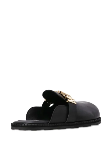 Papuci tip mules Moschino din piele negru