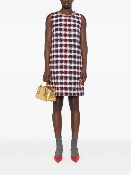 Apykaklė midi suknelė Carolina Herrera mėlyna