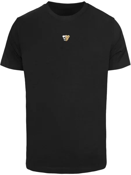 Mister Tee Tricou Skull Bear bej / negru alb