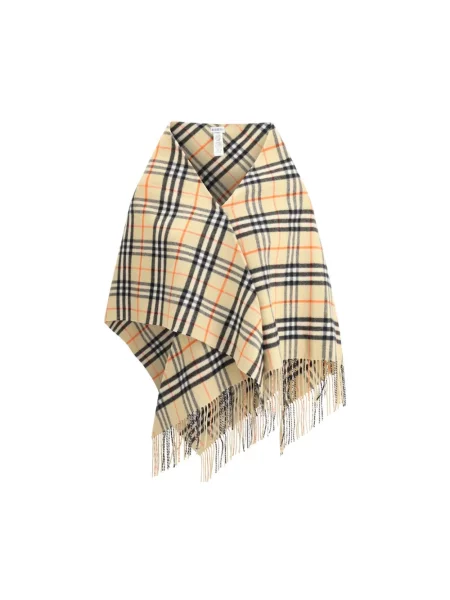 Kurtka Burberry z frędzli z kaszmiru beżowa