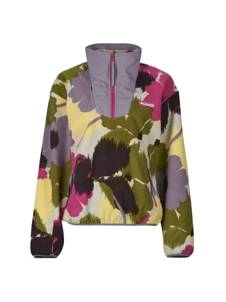 Mikina Columbia s potlačou na polovičný zips zelená