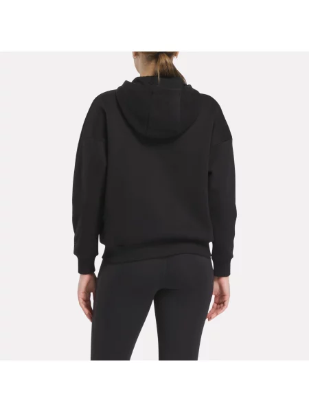 Reebok luźna bluza z kapturem na unisex Black Size: XS czarna