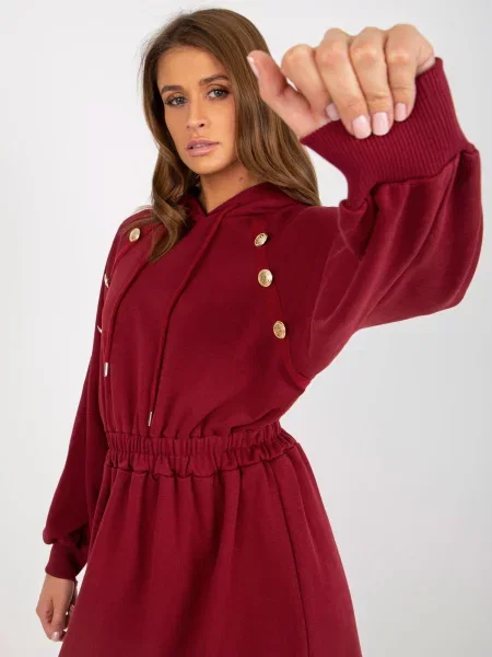 Obleka obleka Fashionhunters bordo