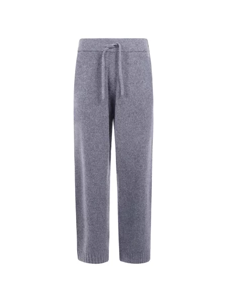 Pantaloni Represent de lână alergare cu cordon gri