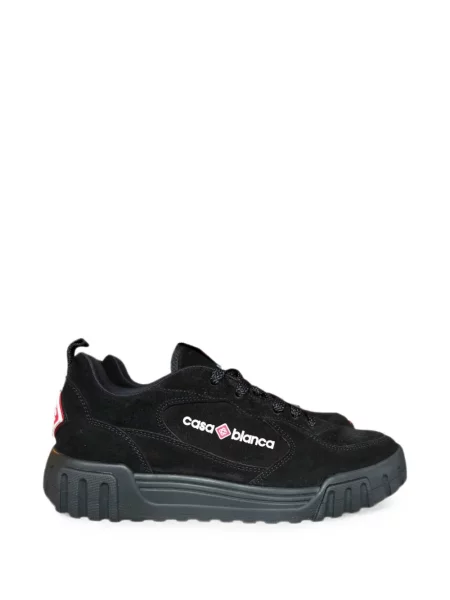Sneakerși Casablanca din piele de căprioară negru