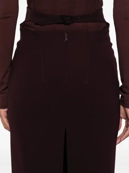 Φούστα pencil Mugler με αγκράφα κόκκινο
