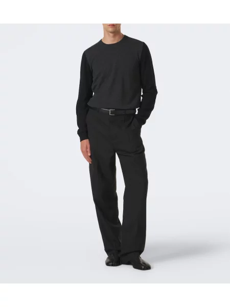 Pantaloni Maison Margiela de lână negru