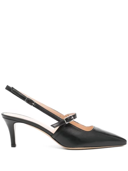 Pantofi cu toc P.a.r.o.s.h. din piele slingback negru