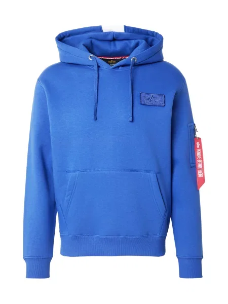 ALPHA INDUSTRIES Mikina Red Stripe kráľovská modrá biela