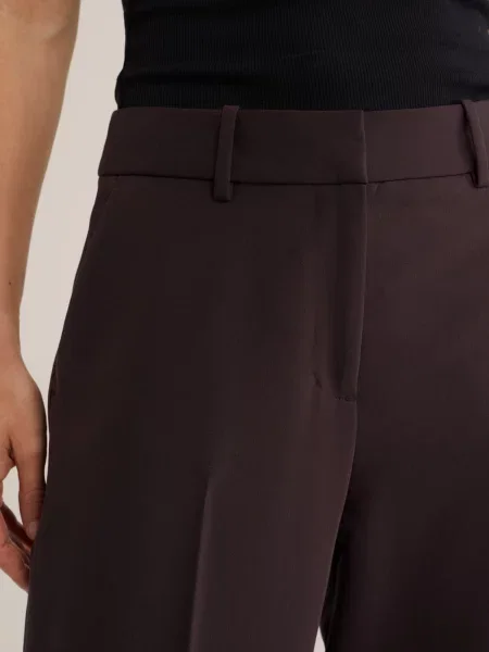 WE Fashion Nohavice s pukmi čokoládová