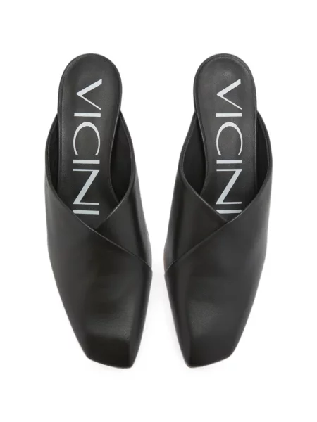 Δερμάτινα mules Giuseppe Zanotti με τετράγωνη μύτη μαύρο