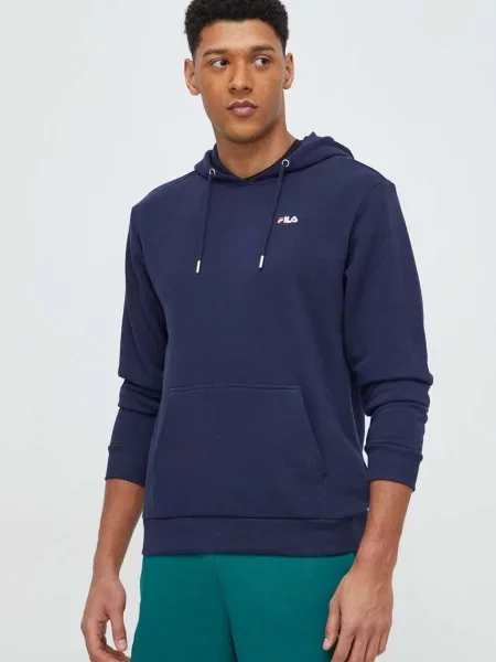 Суичър с качулка Fila синьо