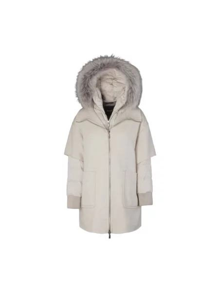 Płaszcz Moorer z kaszmiru beżowy