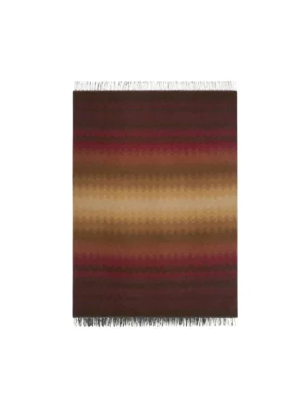 Szal Missoni Home wełniana brązowa