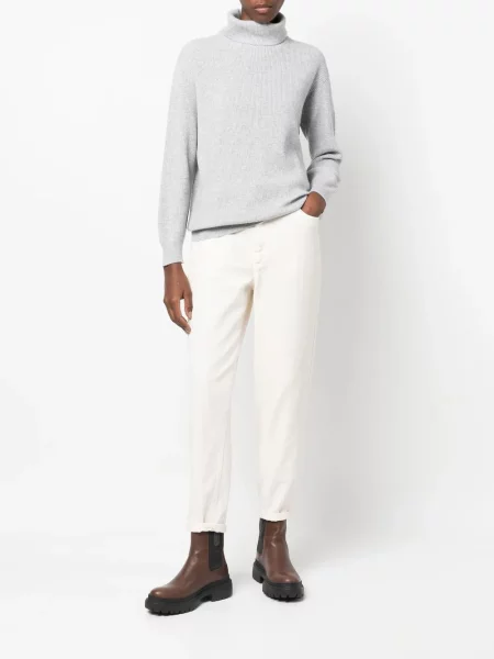 Sweter Brunello Cucinelli z kaszmiru szary