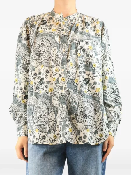 Bluză Marant Etoile cu model floral cu imagine gri