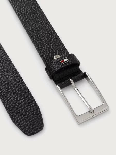 Tommy Hilfiger pasek skórzany czarny