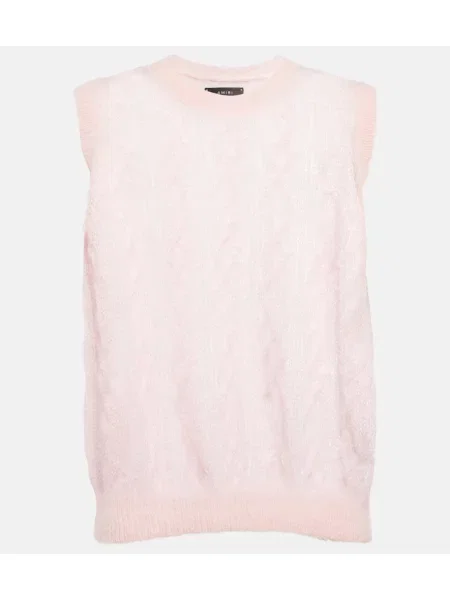 Vestă Amiri din lână alpaca ajurata roz