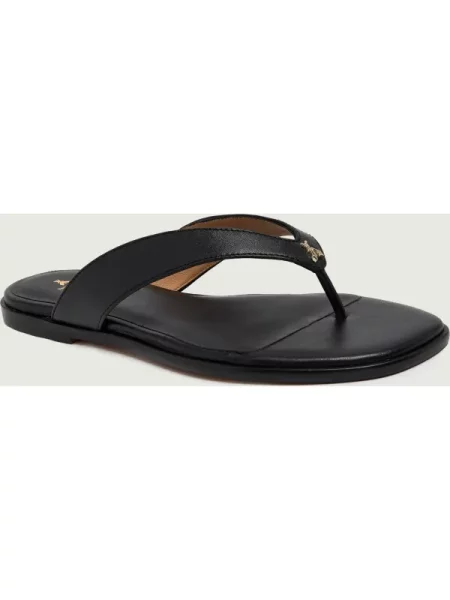 Șlapi Patrizia Pepe din piele negru