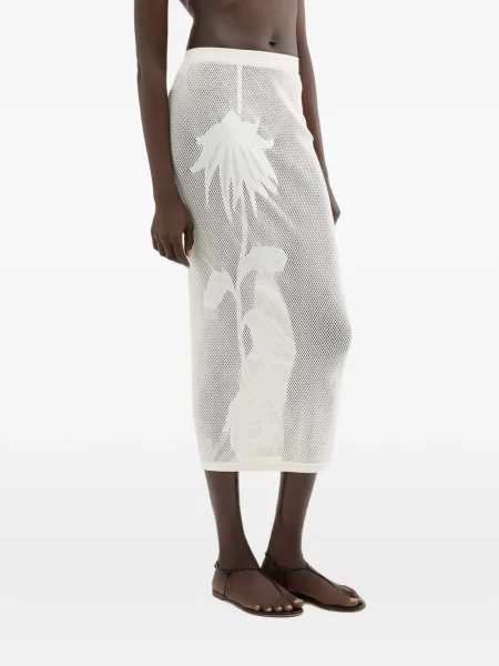 Fustă Maccapani cu imagine alb