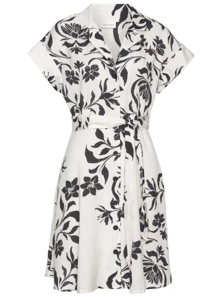 LASCANA Rochie de seară negru alb