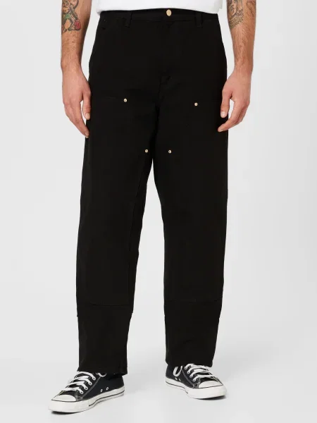 Carhartt WIP Hlače narančasto žuta / crna bijela
