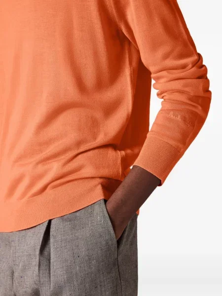 Ριγέ πουλόβερ Paul Smith από μαλλί merino πορτοκαλί